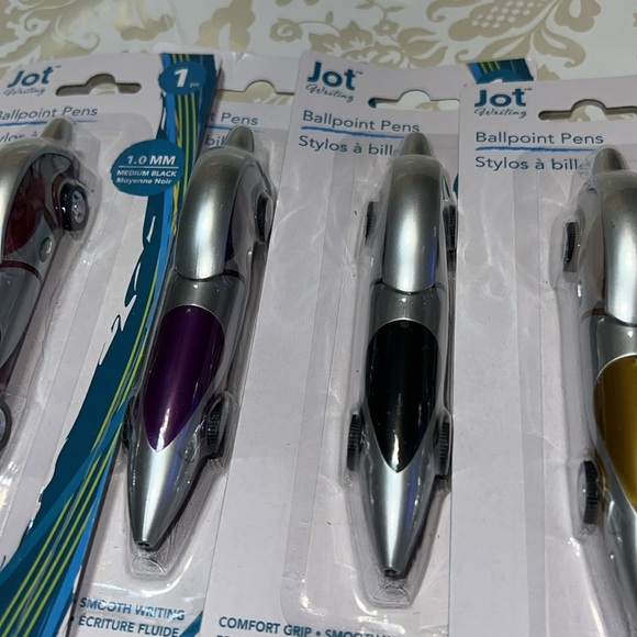 New Jot Race-car Shaped Ballpoint Pens - Set of 5 Colorful (D-4) - Picture 4 of 7
